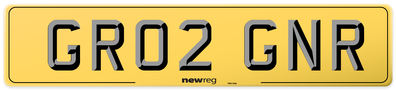 GR02 GNR Rear Number Plate