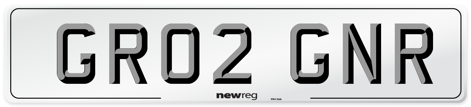 GR02 GNR Front Number Plate