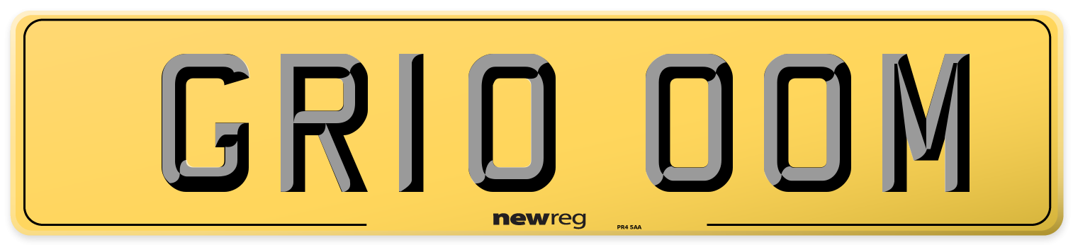 GR10 OOM Rear Number Plate