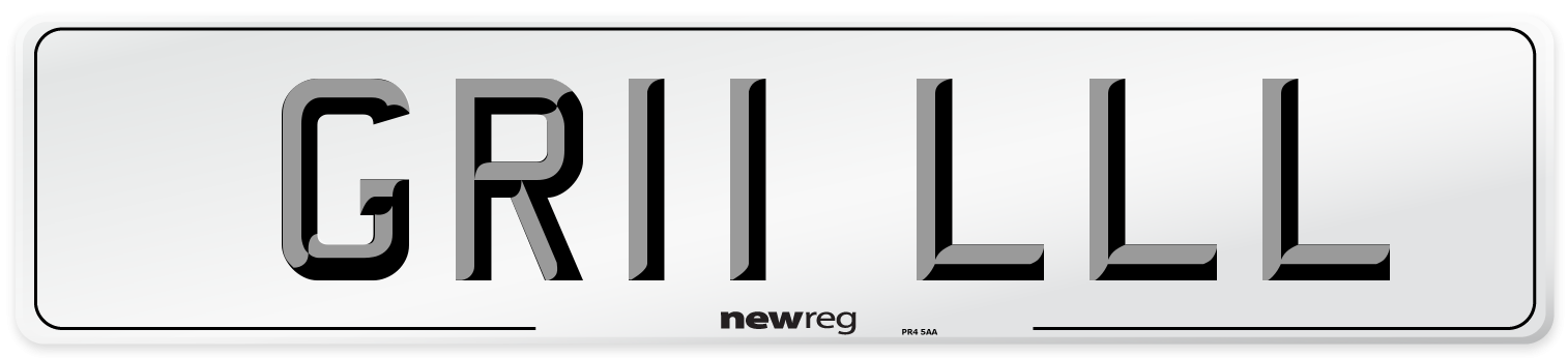 GR11 LLL Front Number Plate