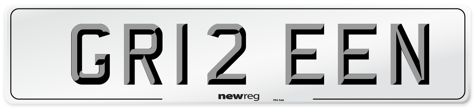 GR12 EEN Front Number Plate