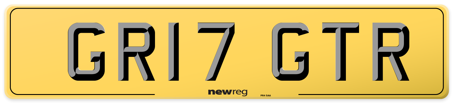 GR17 GTR Rear Number Plate