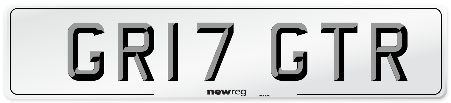 GR17 GTR Front Number Plate