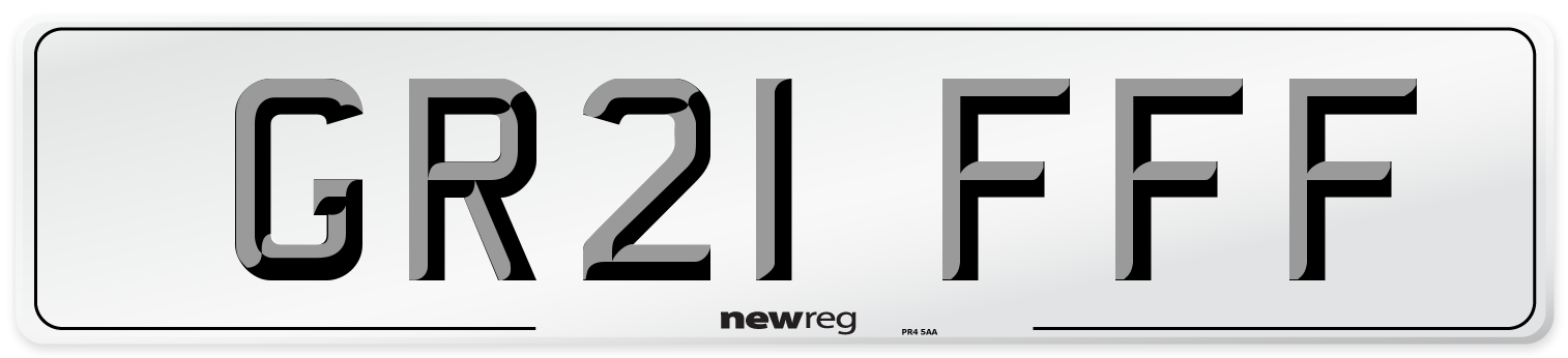 GR21 FFF Front Number Plate