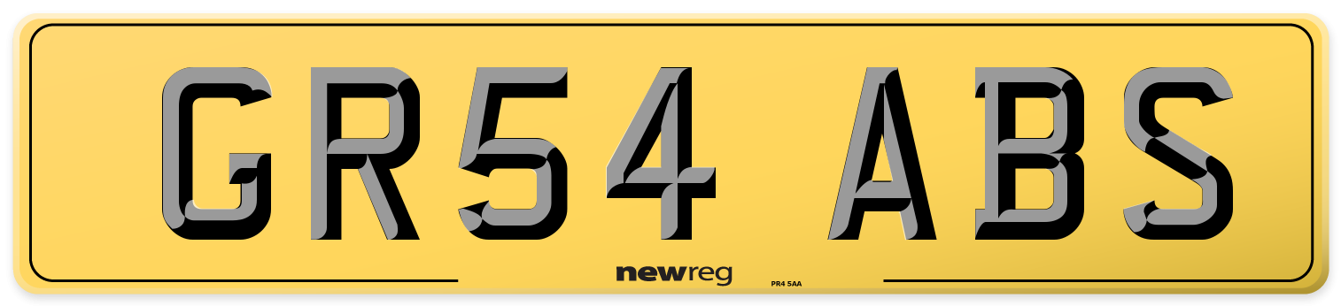 GR54 ABS Rear Number Plate