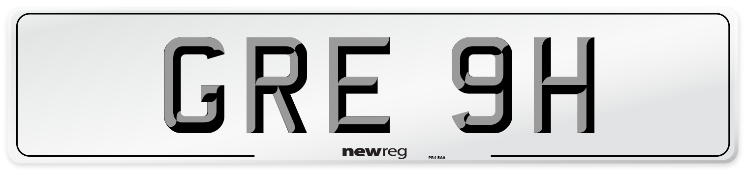 GRE 9H Front Number Plate