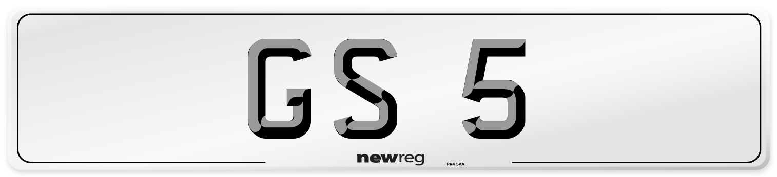 GS 5 Front Number Plate