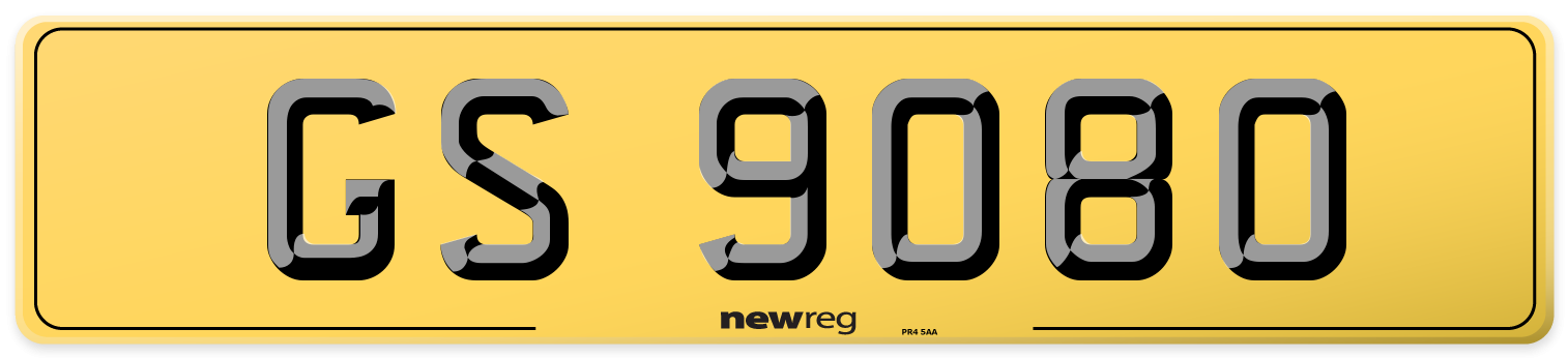 GS 9080 Rear Number Plate