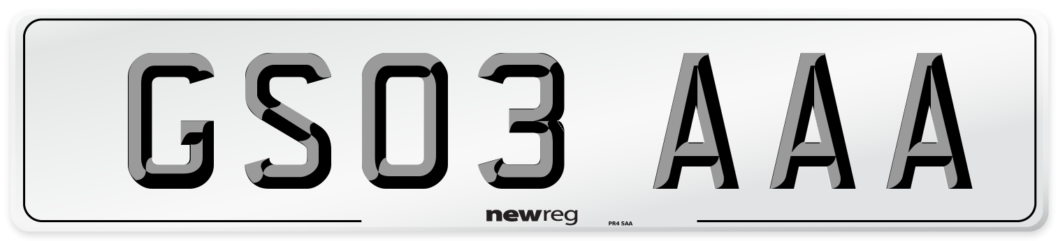 GS03 AAA Front Number Plate