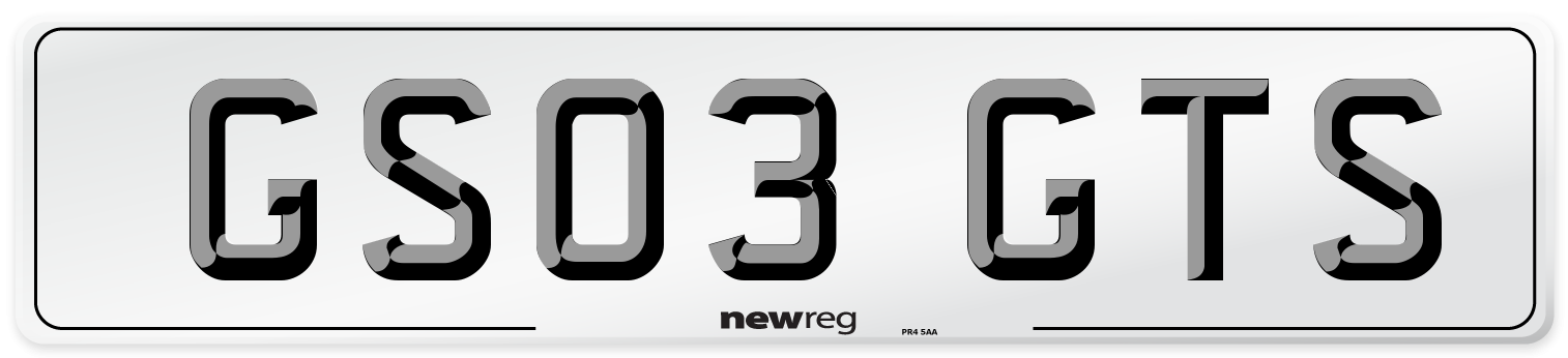 GS03 GTS Front Number Plate