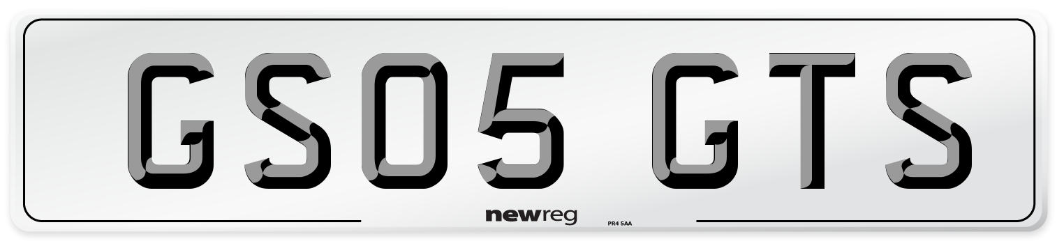 GS05 GTS Front Number Plate