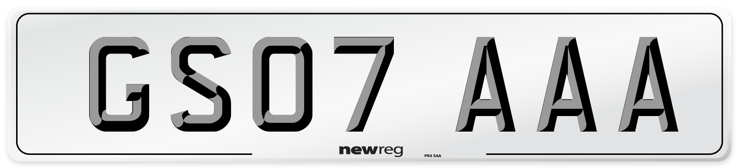 GS07 AAA Front Number Plate