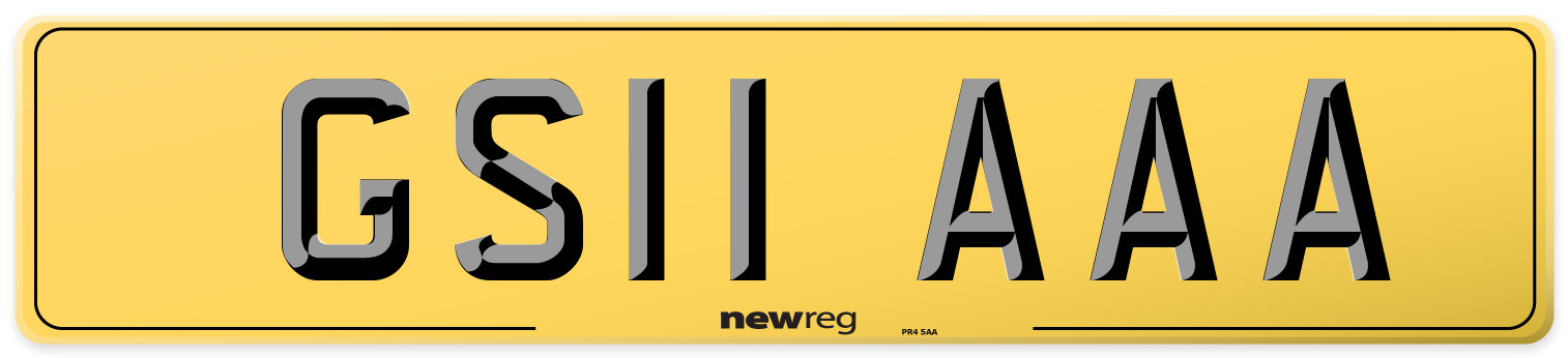 GS11 AAA Rear Number Plate