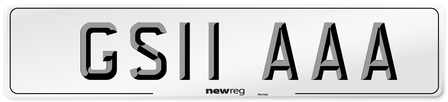 GS11 AAA Front Number Plate