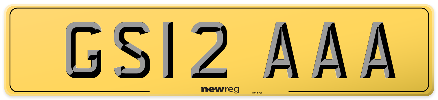 GS12 AAA Rear Number Plate