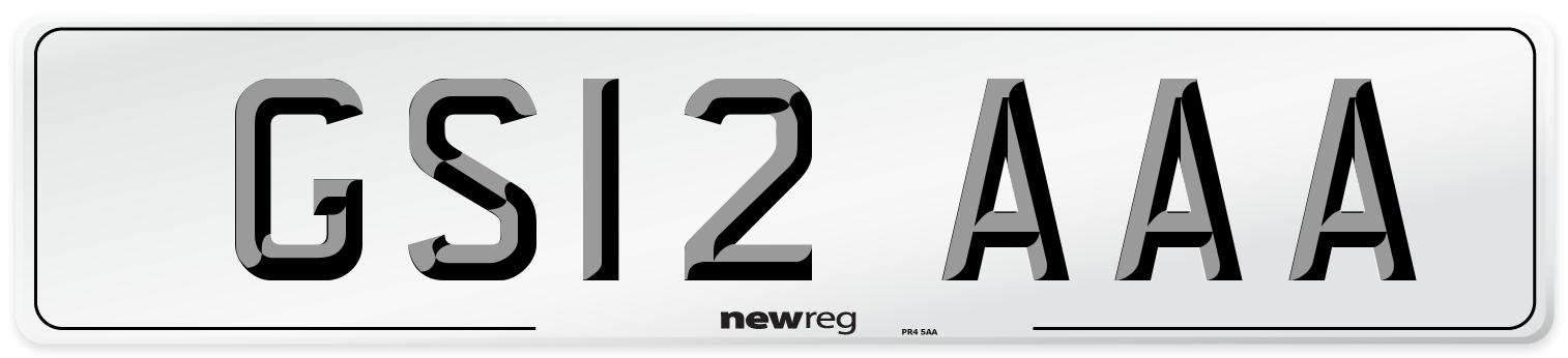 GS12 AAA Front Number Plate