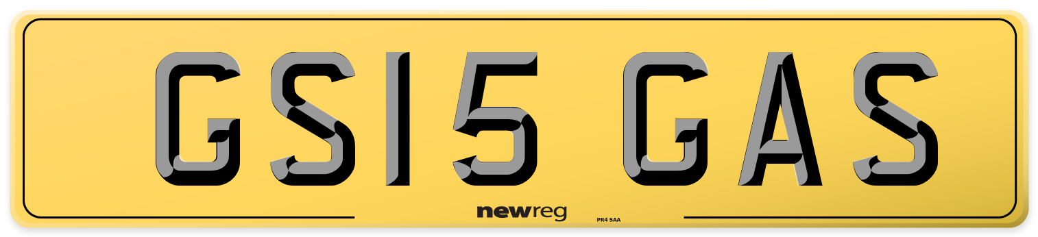 GS15 GAS Rear Number Plate