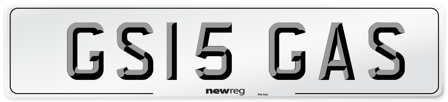 GS15 GAS Front Number Plate