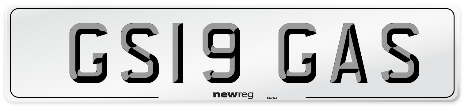GS19 GAS Front Number Plate