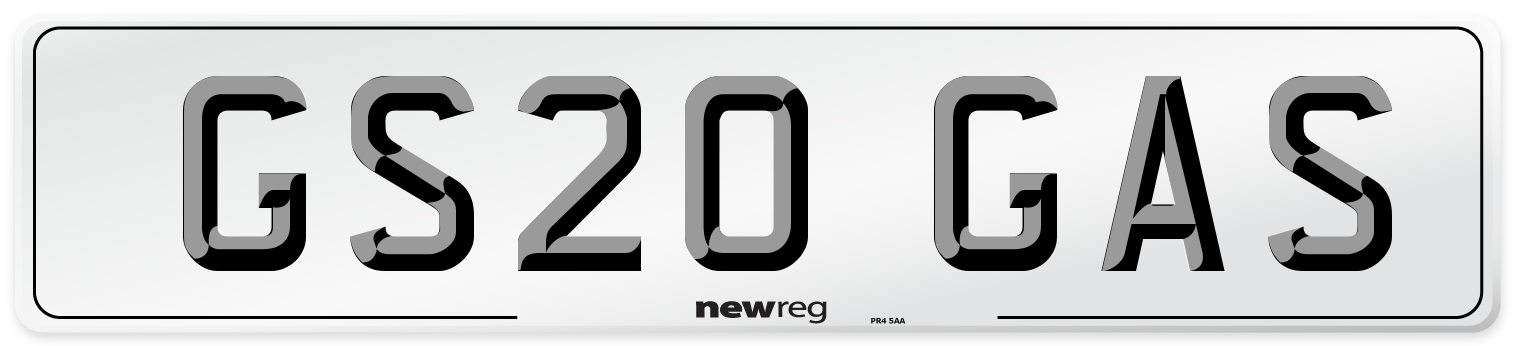 GS20 GAS Front Number Plate