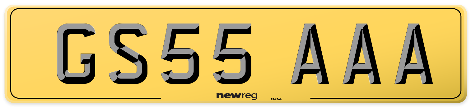 GS55 AAA Rear Number Plate