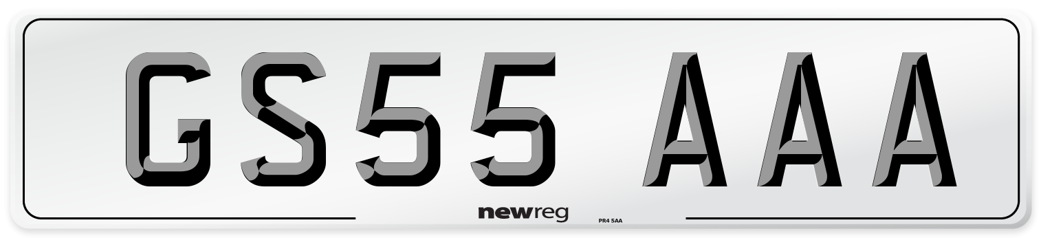 GS55 AAA Front Number Plate