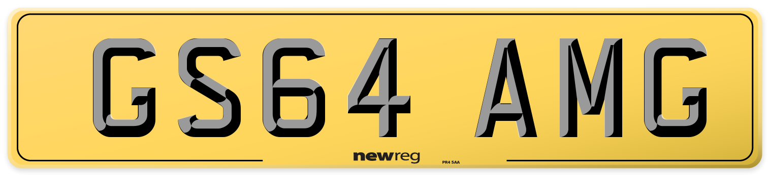 GS64 AMG Rear Number Plate