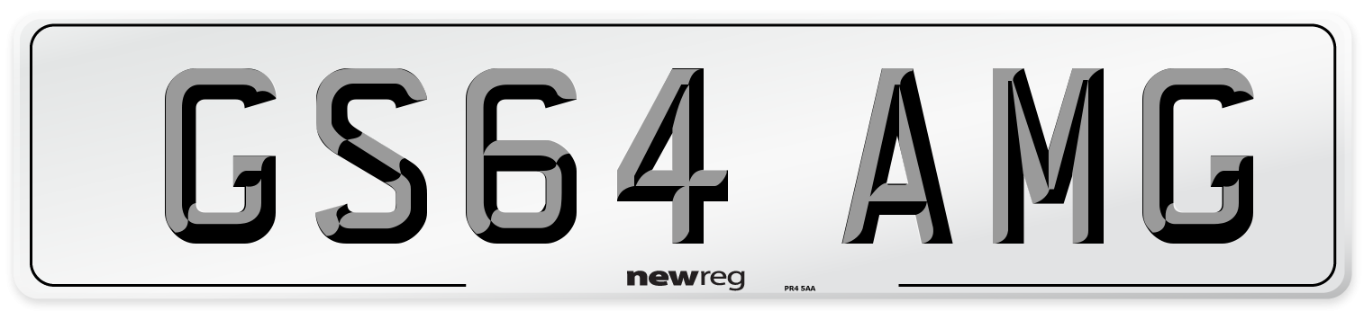 GS64 AMG Front Number Plate