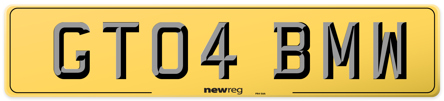 GT04 BMW Rear Number Plate
