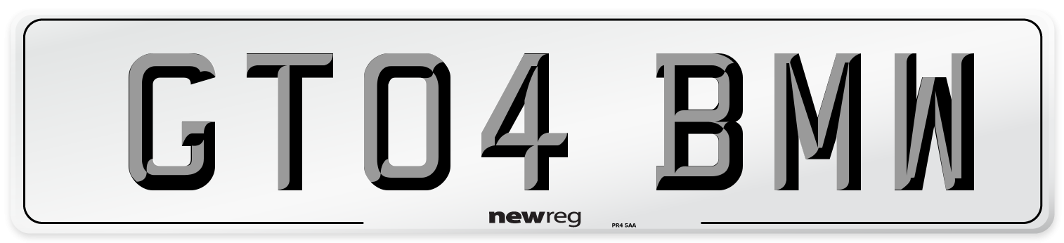 GT04 BMW Front Number Plate
