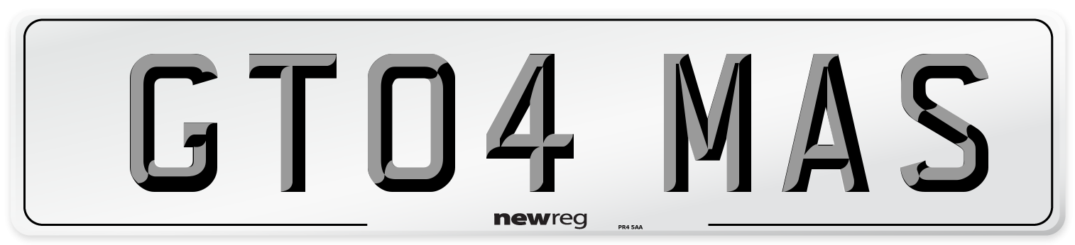 GT04 MAS Front Number Plate