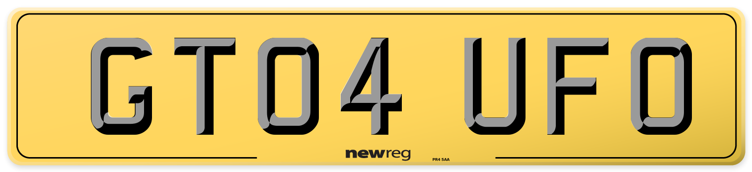 GT04 UFO Rear Number Plate