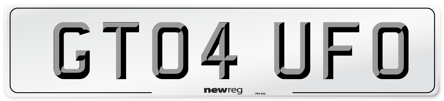 GT04 UFO Front Number Plate