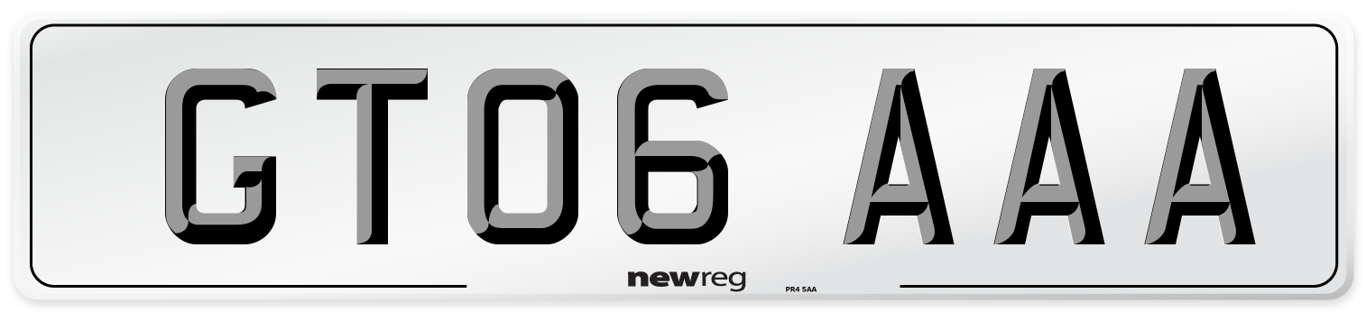 GT06 AAA Front Number Plate