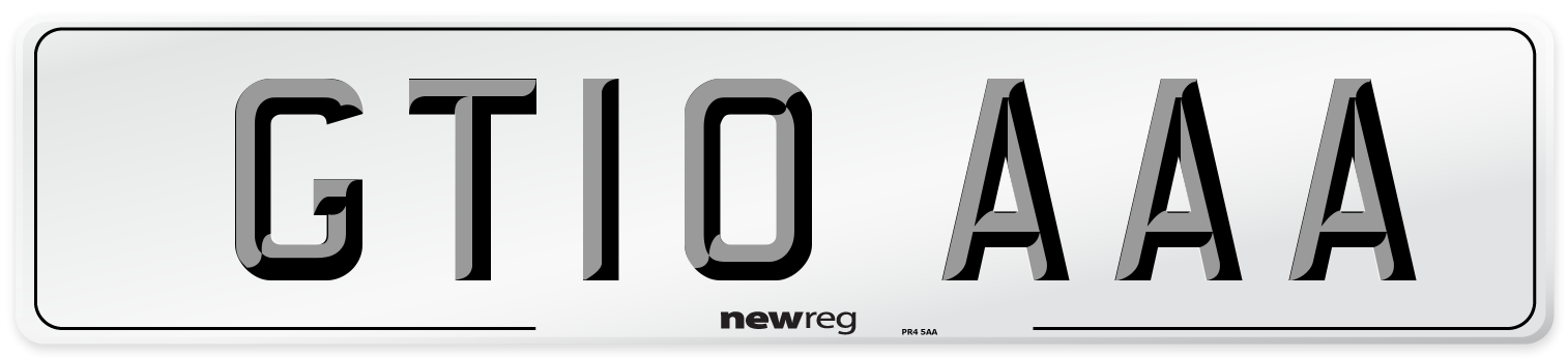 GT10 AAA Front Number Plate