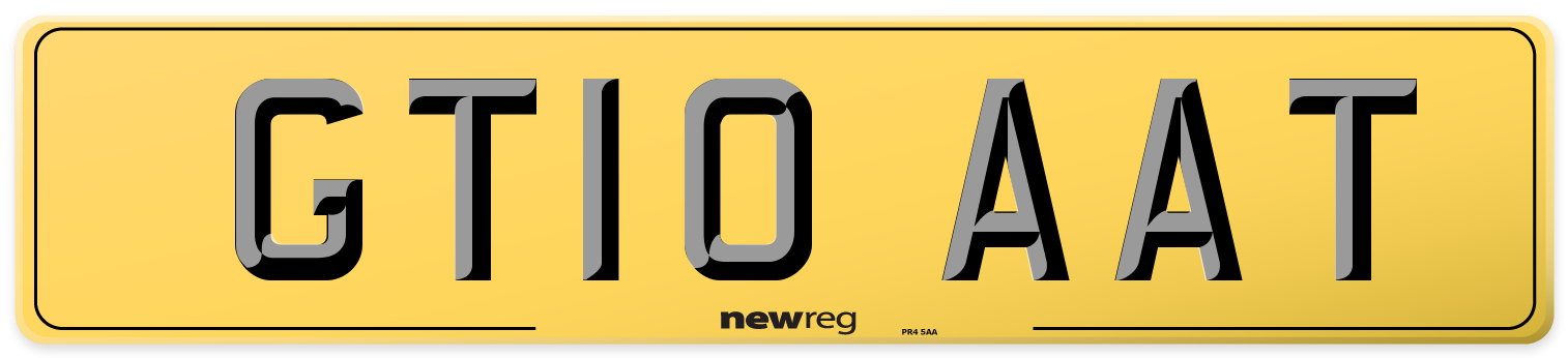 GT10 AAT Rear Number Plate