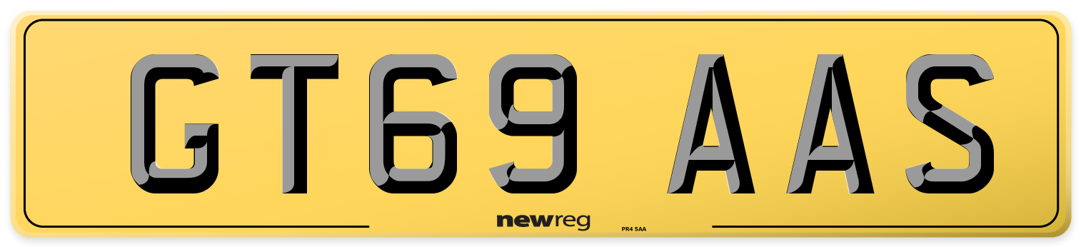GT69 AAS Rear Number Plate