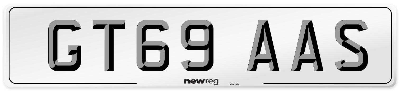 GT69 AAS Front Number Plate