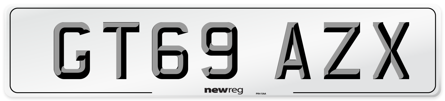 GT69 AZX Front Number Plate