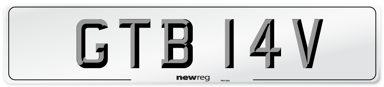 GTB 14V Front Number Plate