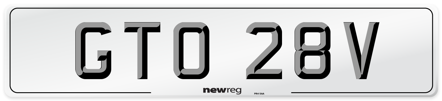 GTO 28V Front Number Plate