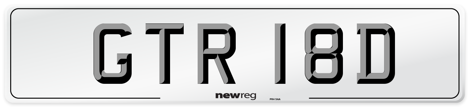 GTR 18D Front Number Plate