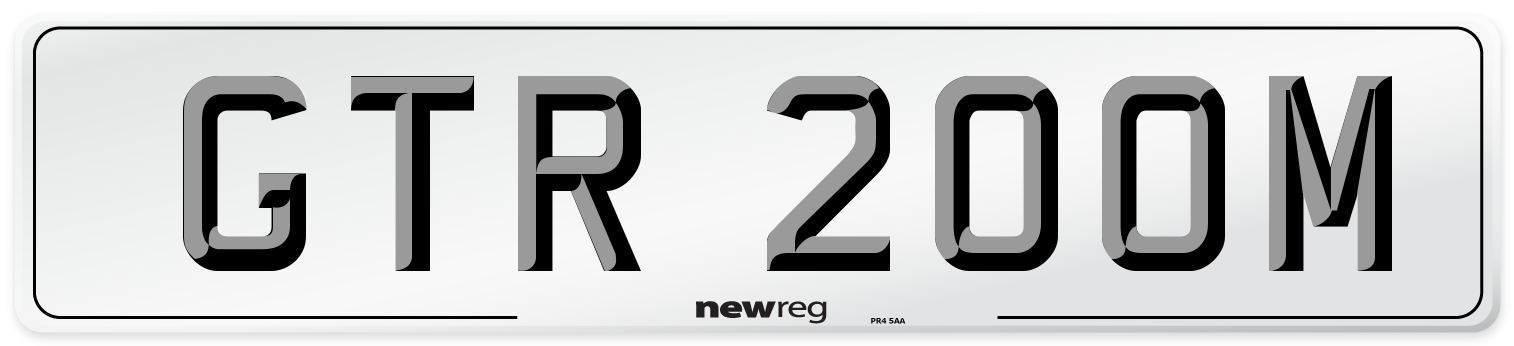 GTR 200M Front Number Plate