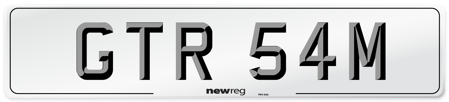 GTR 54M Front Number Plate
