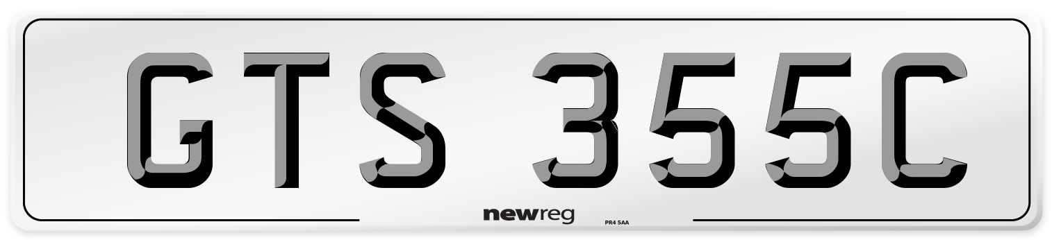 GTS 355C Front Number Plate