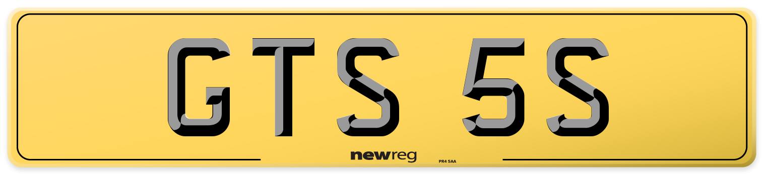 GTS 5S Rear Number Plate