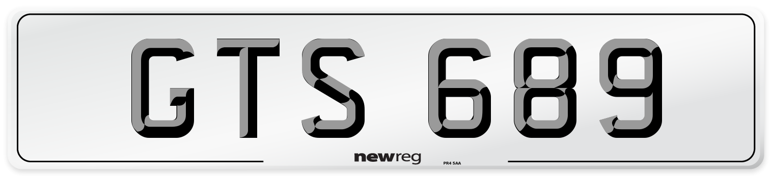 GTS 689 Front Number Plate