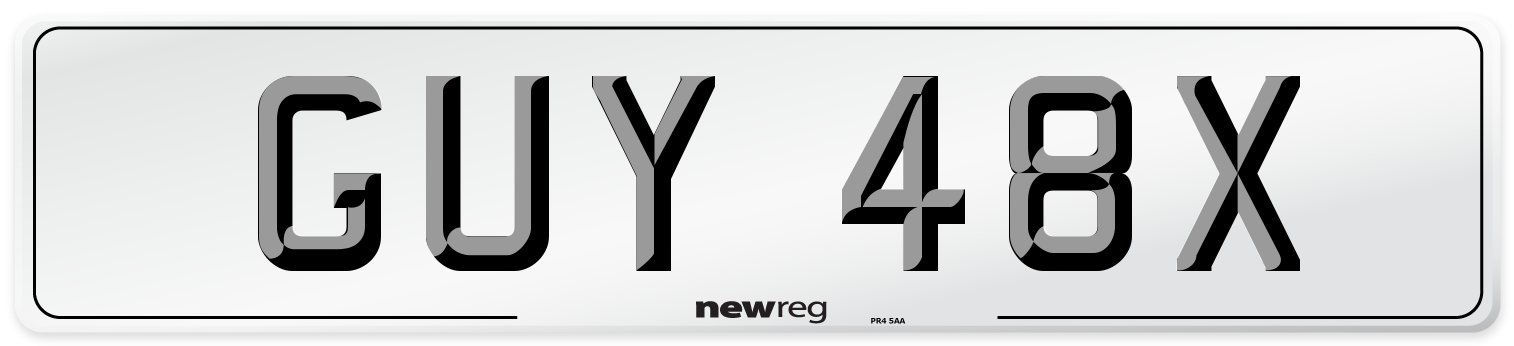 GUY 48X Front Number Plate