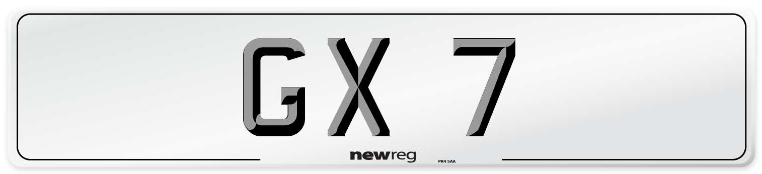 GX 7 Front Number Plate