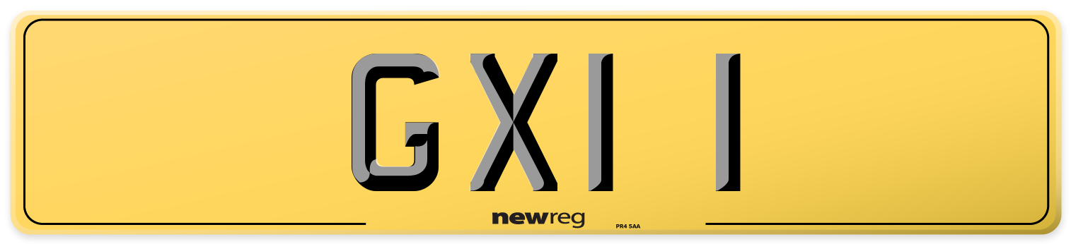 GXI 1 Rear Number Plate